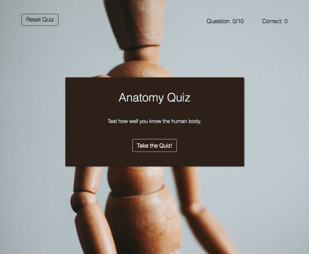 photo of anatomy quiz app
